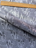 Silk Shantung Jacquard  - FLEUR DE LIS Design