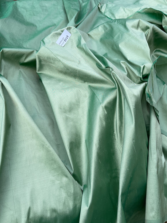 Fabulous Quality Silk Shantung - PESTO GREEN!!!