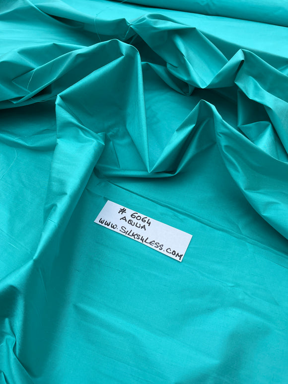 Fabulous Quality Iridescent Silk Shantung - AQUA!!!