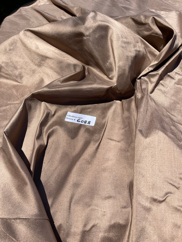 Fabulous Quality Silk Iridescent Shantung - WARM NUTMEG!!!