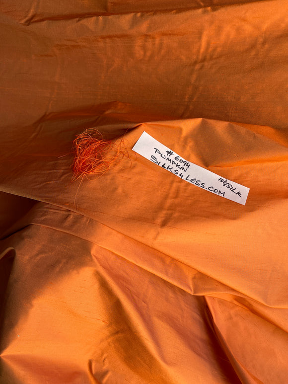 Fabulous Quality Silk Iridescent Shantung - PUMPKIN!!!