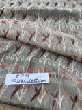 Exquisite Quality Silk Tissue Pleated Floral Embroidery - WHITE/ COPPER!!!