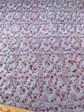 Exquisite Quality Silk Organza Embroidery - WHITE/ MAROON!!!