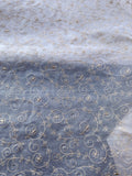 Exquisite Quality Silk Organza Embroidery - WHITE/ OLIVE GREEN!!!