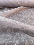 Exquisite Quality Silk Organza Sheer Embroidered - PALISADE BLUE!!!