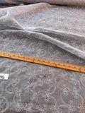 Exquisite Quality Silk Organza Sheer Embroidered - PALISADE BLUE!!!