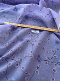 Exquisite Quality Silk Organza Sheer Embroidery/ Hand Painted - PURPLE!!!