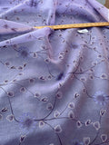 Exquisite Quality Silk Organza Sheer Embroidery/ Hand Painted - PURPLE!!!