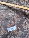 Exquisite Quality Silk Organza Embroidery Paisley - BROWNS!!!