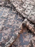 Exquisite Quality Silk Organza Embroidery Paisley - BROWNS!!!