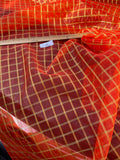 Exquisite Quality Silk Organza Plaid - ORANGE!!!