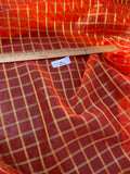 Exquisite Quality Silk Organza Plaid - ORANGE!!!