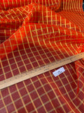 Exquisite Quality Silk Organza Plaid - ORANGE!!!