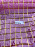 Exquisite Quality Silk Organza  Plaid - PURPLE GOLD!!!