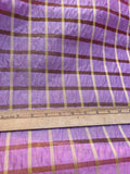 Exquisite Quality Silk Organza  Plaid - PURPLE GOLD!!!