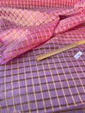 Exquisite Quality Silk Organza  Plaid - PURPLE GOLD!!!