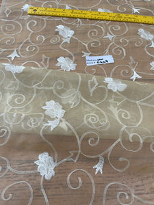 Exquisite Quality Silk Organza Sheer Embroidery - BUTTER CUP!!!