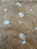 Exquisite Quality Silk Organza Sheer Embroidery - BUTTER CUP!!!