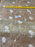 Exquisite Quality Silk Organza Sheer Embroidery - BUTTER CUP!!!