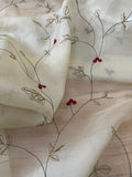 Exquisite Quality Silk Organza Sheer Embroidery - IVORY!!!