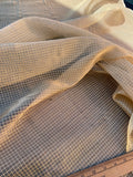 Exquisite Quality Silk Tissue Gingham Check Pattern - GOLD/ GOLD!!!