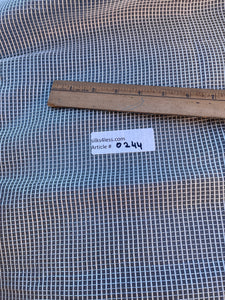 Exquisite Quality Organza Silk Gingham check - WHITE/ SILVER!!!