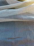 Exquisite Quality Organza Silk Gingham check - WHITE/ GOLD!!!