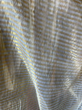 Exquisite Quality Silk Tissue Stripes Pattern - WHITE/ GOLD!!!