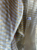 Exquisite Quality Silk Tissue Stripes Pattern - WHITE/ GOLD!!!