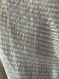 Exquisite Quality Silk Tissue Stripes Pattern - WHITE/ GOLD!!!