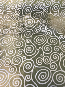 Exquisite Quality Silk Tissue Printed Pattern - SWIRL!!!