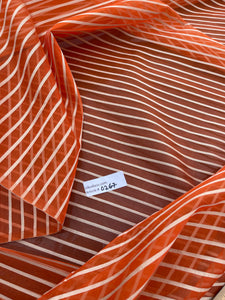 Exquisite Quality Silk Organza Stripes- ORANGE/ GOLD!!!