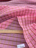 Exquisite Quality Silk Organza Plaid- HOT PINK/ GOLD!!!