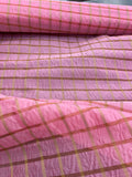 Exquisite Quality Silk Organza Plaid- HOT PINK/ GOLD!!!