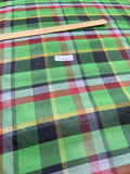 Exquisite Quality Silk Organza Plaid - GREENS/ RED/ OFF-WHITE!!!