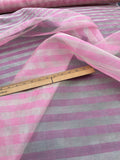 Exquisite Quality Silk Organza/ Silk Tissue Stripes- PINK/ WHITE!!!