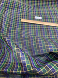 Exquisite Quality Silk Organza Plaid- GREENS/ BLUES/ GOLD!!!