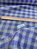 Exquisite Quality Silk Organza/Silk Tissue Check- ROYAL BLUE/ WHITE SILVER!!!