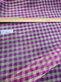 Exquisite Quality Silk Organza/Silk Tissue Check- FUCHSIA/ WHITE SILVER!!!