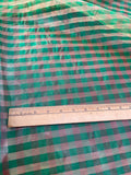 Exquisite Quality Silk Organza/Silk Tissue Check- GREEN/ GOLD!!!