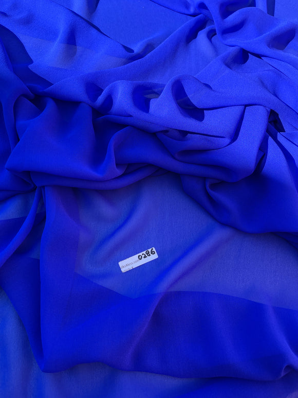 Exquisite Quality Silk Chiffon Solids - ROYAL BLUE!!!