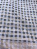 Exquisite Quality Silk Organza/ Dupioni Sheers Plaid - WHITE/ PEACH!!!