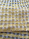 Exquisite Quality Silk Organza/ Dupioni Sheers Plaid - WHITE/ GOLD!!!