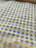 Exquisite Quality Silk Organza/ Dupioni Sheers Plaid - WHITE/ GOLD!!!