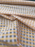 Exquisite Quality Silk Organza/ Dupioni Sheers Plaid - WHITE/ BANAN GOLD!!!