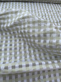 Exquisite Quality Silk Organza/ Dupioni Sheers Plaid - WHITE/ MINT GREEN!!!