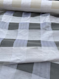 Exquisite Quality Silk Organza/ Dupioni Sheers Plaid - WHITE!!!