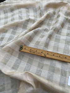 Exquisite Quality Silk Raw Silk Sheers Plaid - NATURAL!!!