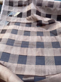 Exquisite Quality Silk Organza Sheer Plaid- BROWNS!!!