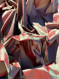 Fabulous Quality Iridescent Silk Taffeta  - RED/HAZY ZADE!!!